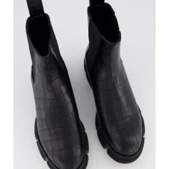 Croco Black Stilvolle Damenschuhe