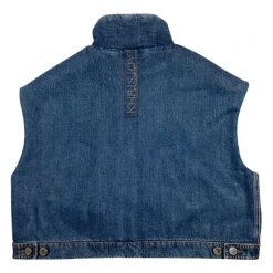 Cropped Denim Vest
