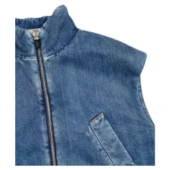 Cropped Denim Vest