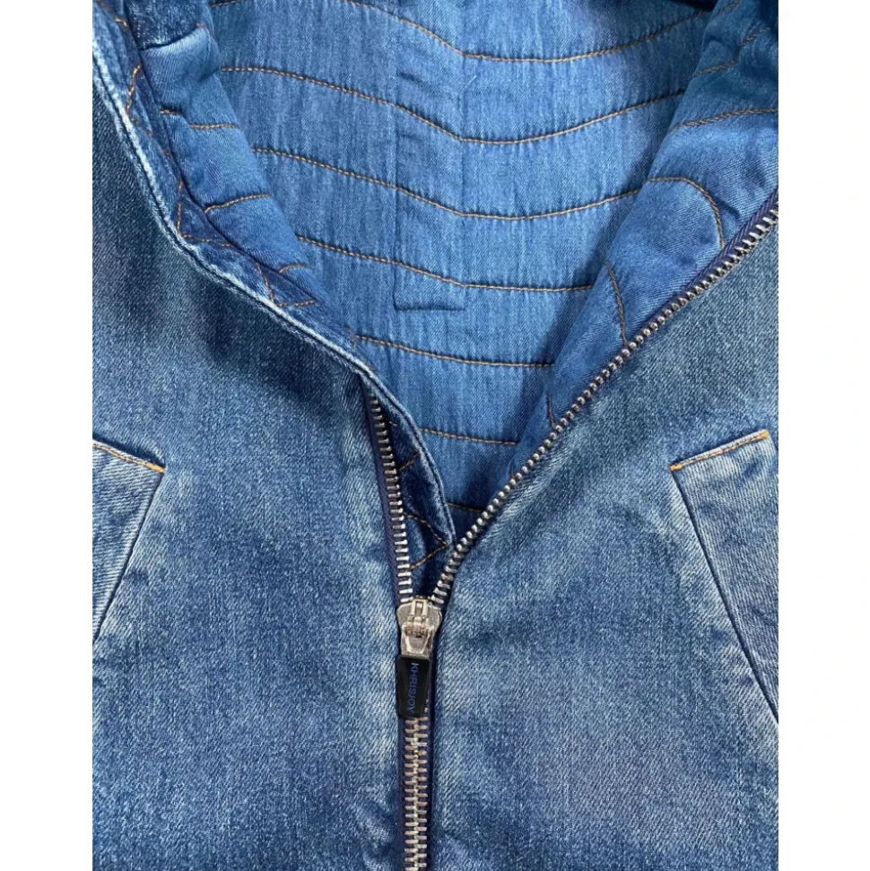 Cropped Denim Vest