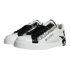 Crown Heel Logo Weiße Sneakers
