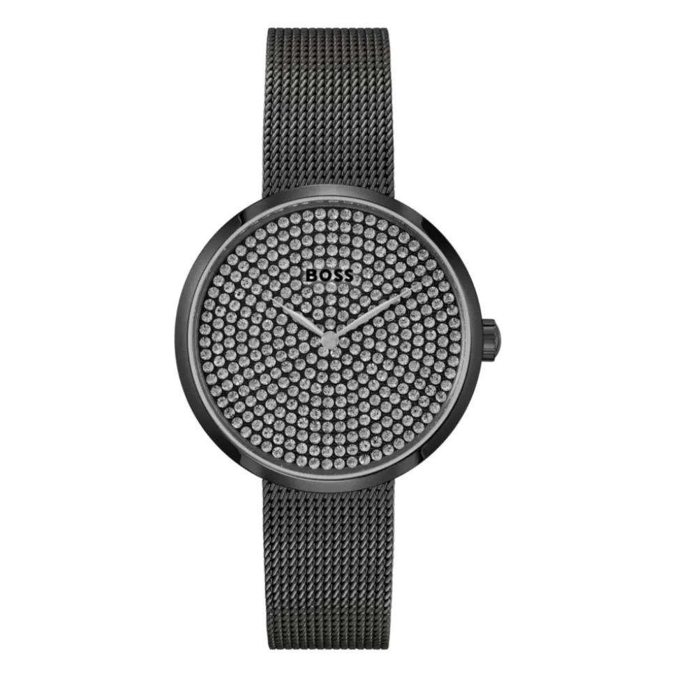 Cubic Zirconia Dial Quartz Watch