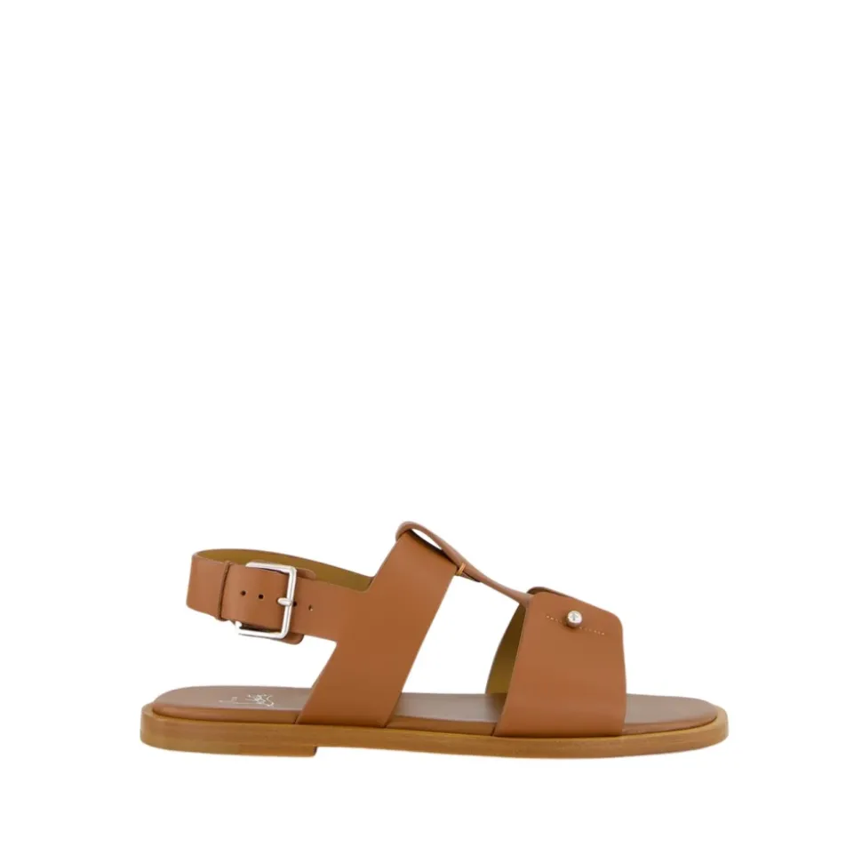 Cuoio Leder Sandalen mit Metall Detail