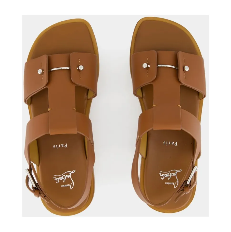 Cuoio Leder Sandalen mit Metall Detail