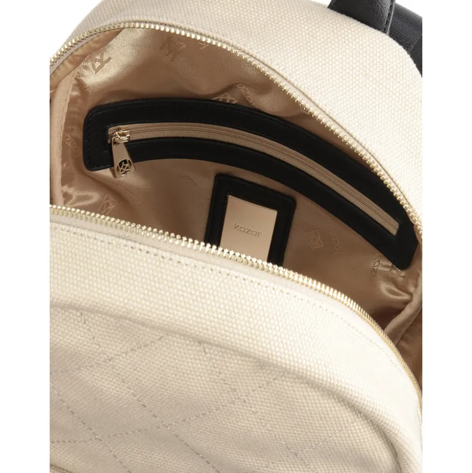 Damen beige und schwarz Rucksack