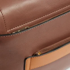 Damen Laptoptasche im Satchel-Stil aus Leder, stoßfest ausgepolstert und RFID-geschützt