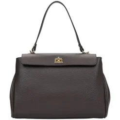 Damen Saddle Brown Satchel Tasche aus Premium Italienischem Leder
