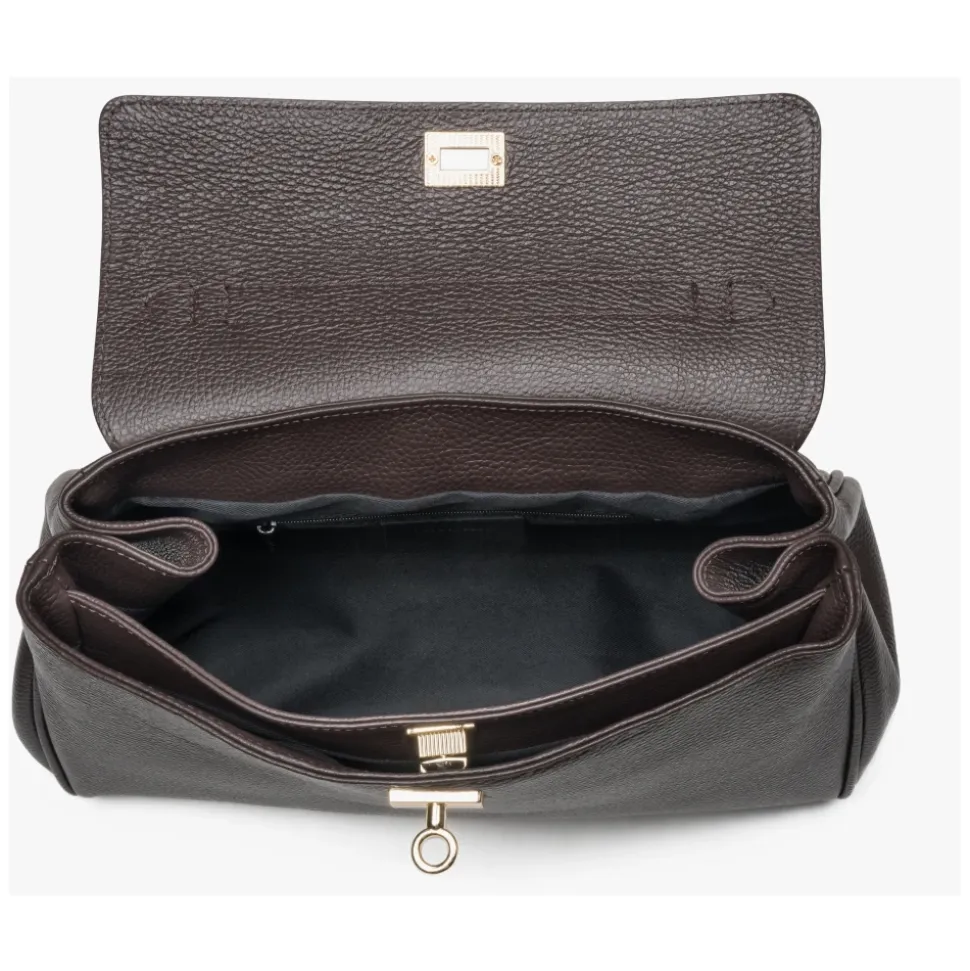 Damen Saddle Brown Satchel Tasche aus Premium Italienischem Leder