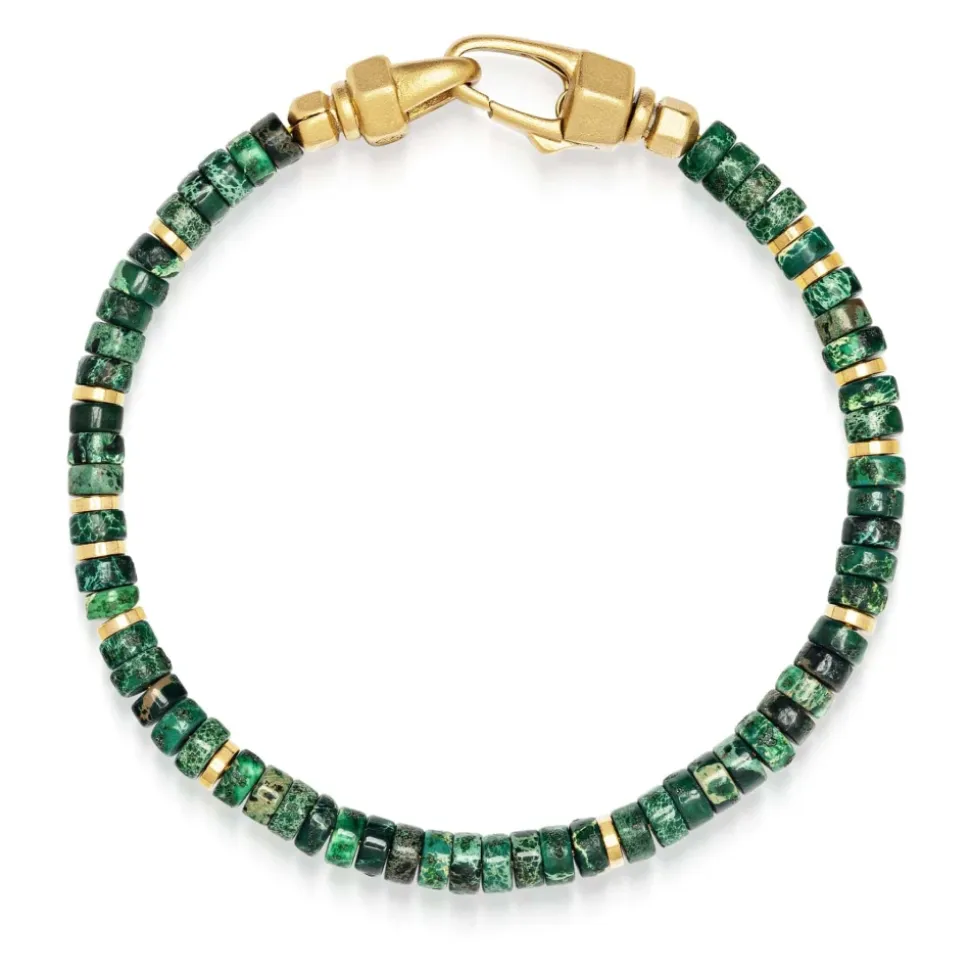 Dark Green Malachite Heishi Bracelet