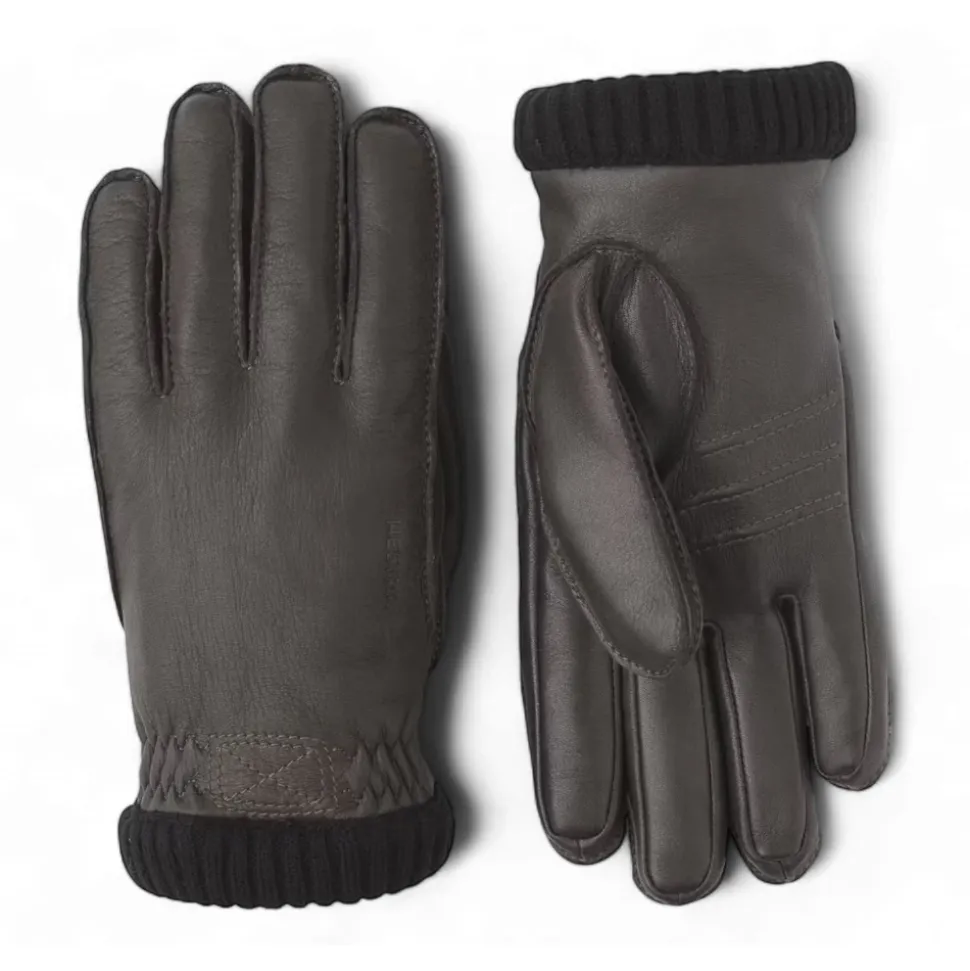 Deerskin Primaloft Rib Handschuhe, Dunkelbraun