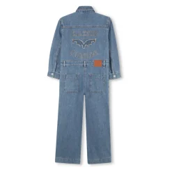 Denim Jumpsuit mit Hemdkragen