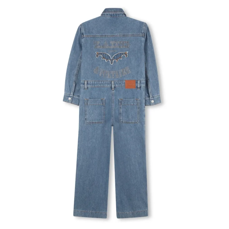 Denim Jumpsuit mit Hemdkragen
