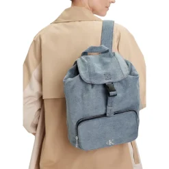 Denim Luna Mini Flap Rucksack
