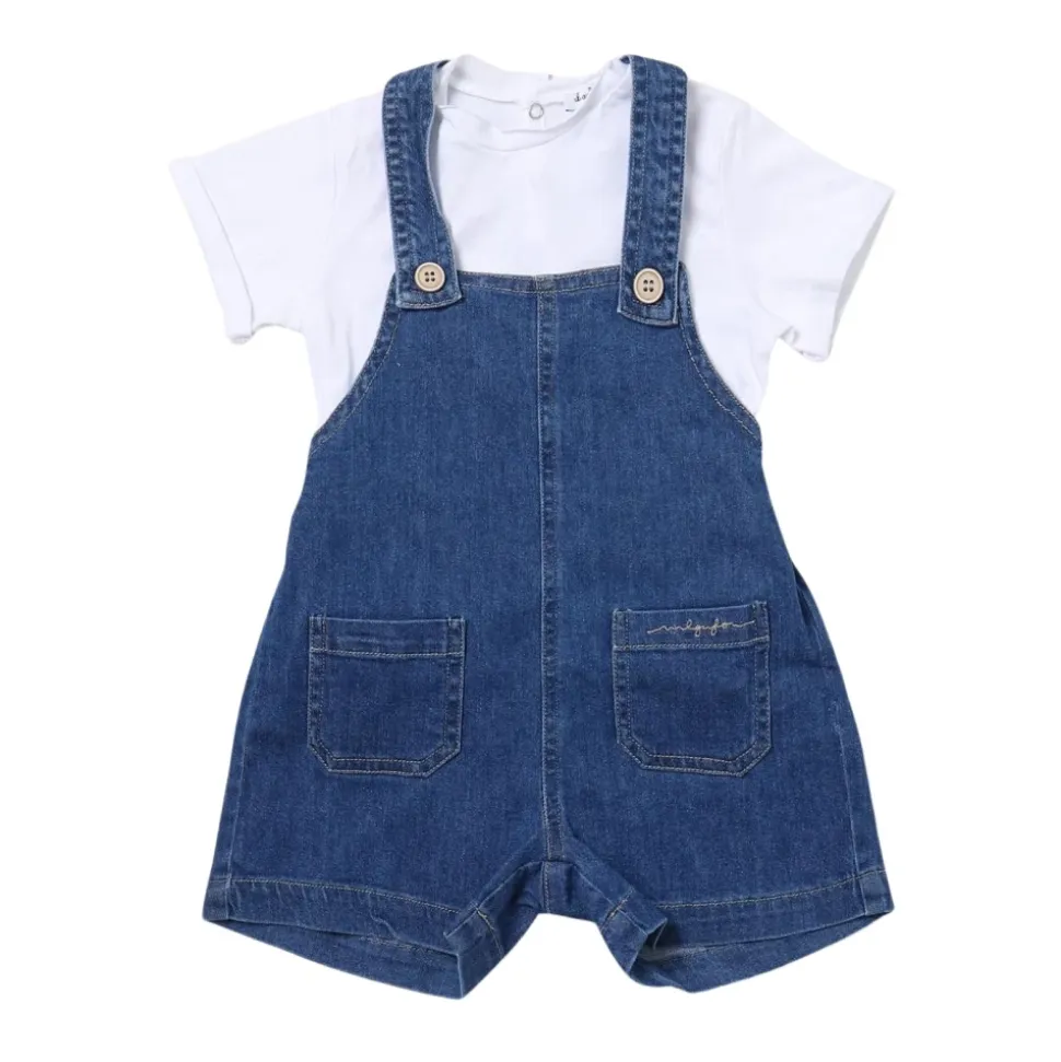 Denim Overalls Set
