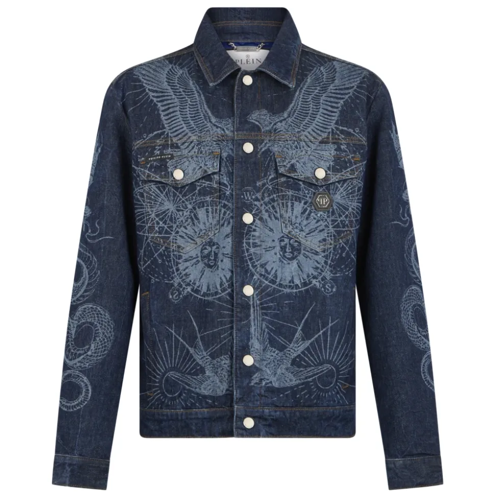 Denim Trucker Jacket Jacquard Monogram