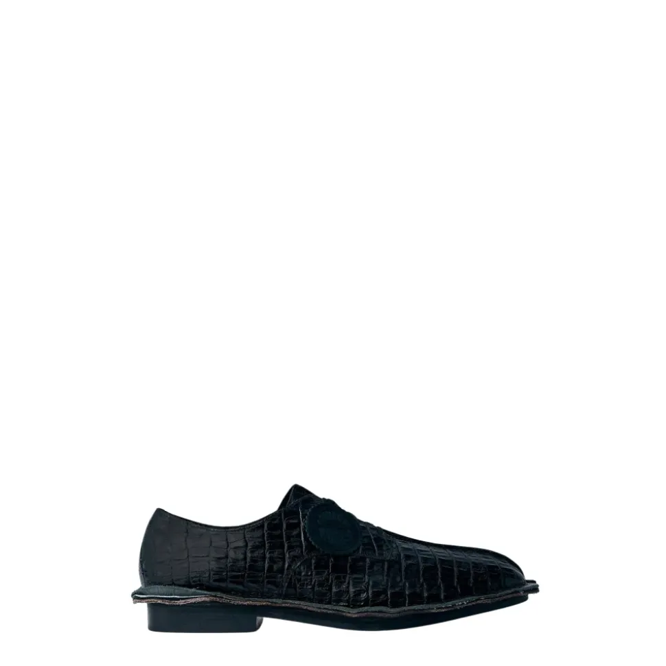 Derby Schuhe aus Krokodilleder
