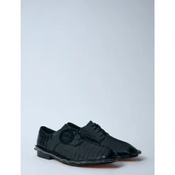 Derby Schuhe aus Krokodilleder