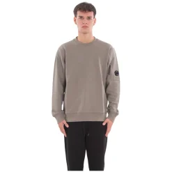 Diagonal Raised Fleece Crewneck Lens Sweatshirt