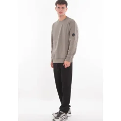 Diagonal Raised Fleece Crewneck Lens Sweatshirt