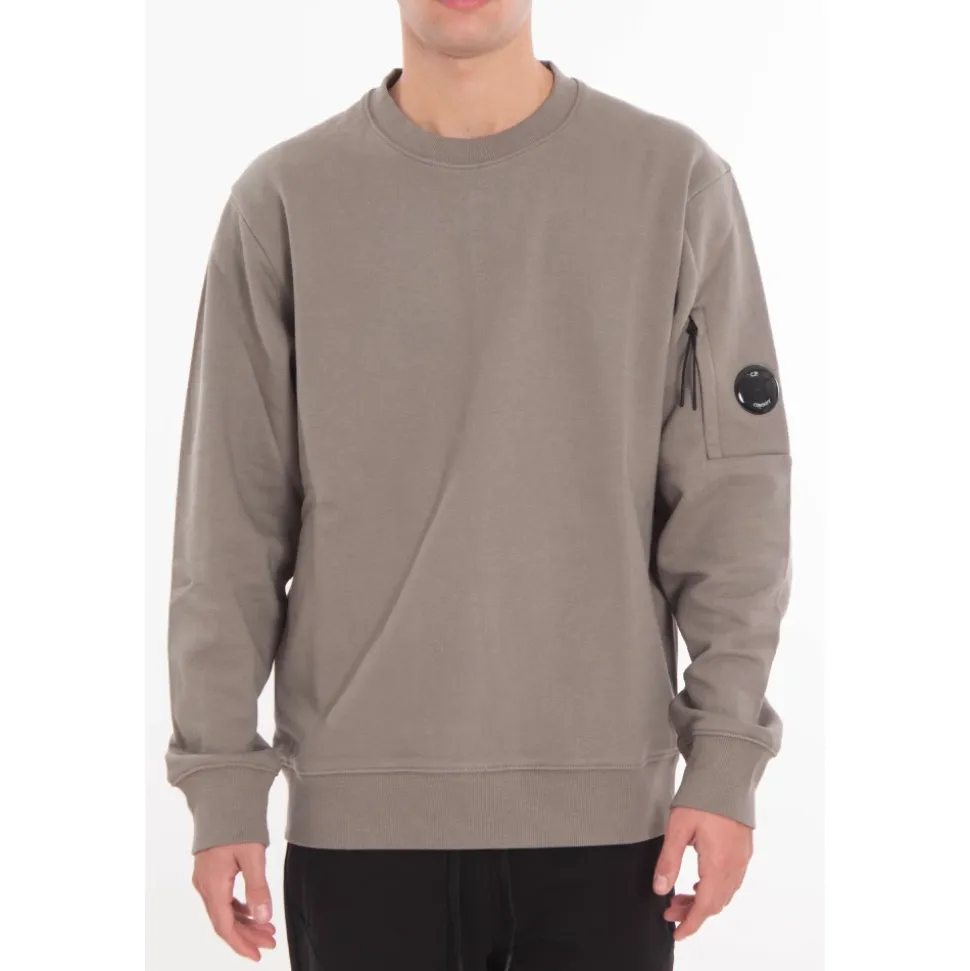 Diagonal Raised Fleece Crewneck Lens Sweatshirt