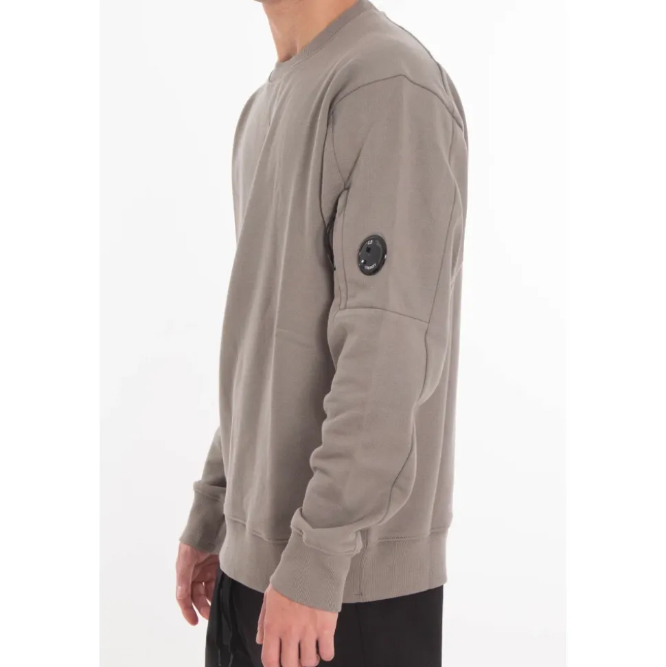Diagonal Raised Fleece Crewneck Lens Sweatshirt