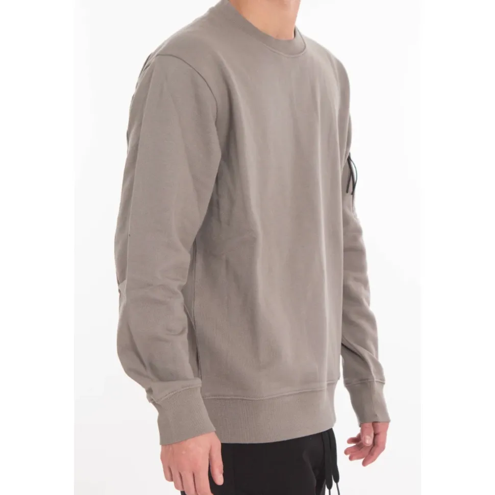 Diagonal Raised Fleece Crewneck Lens Sweatshirt