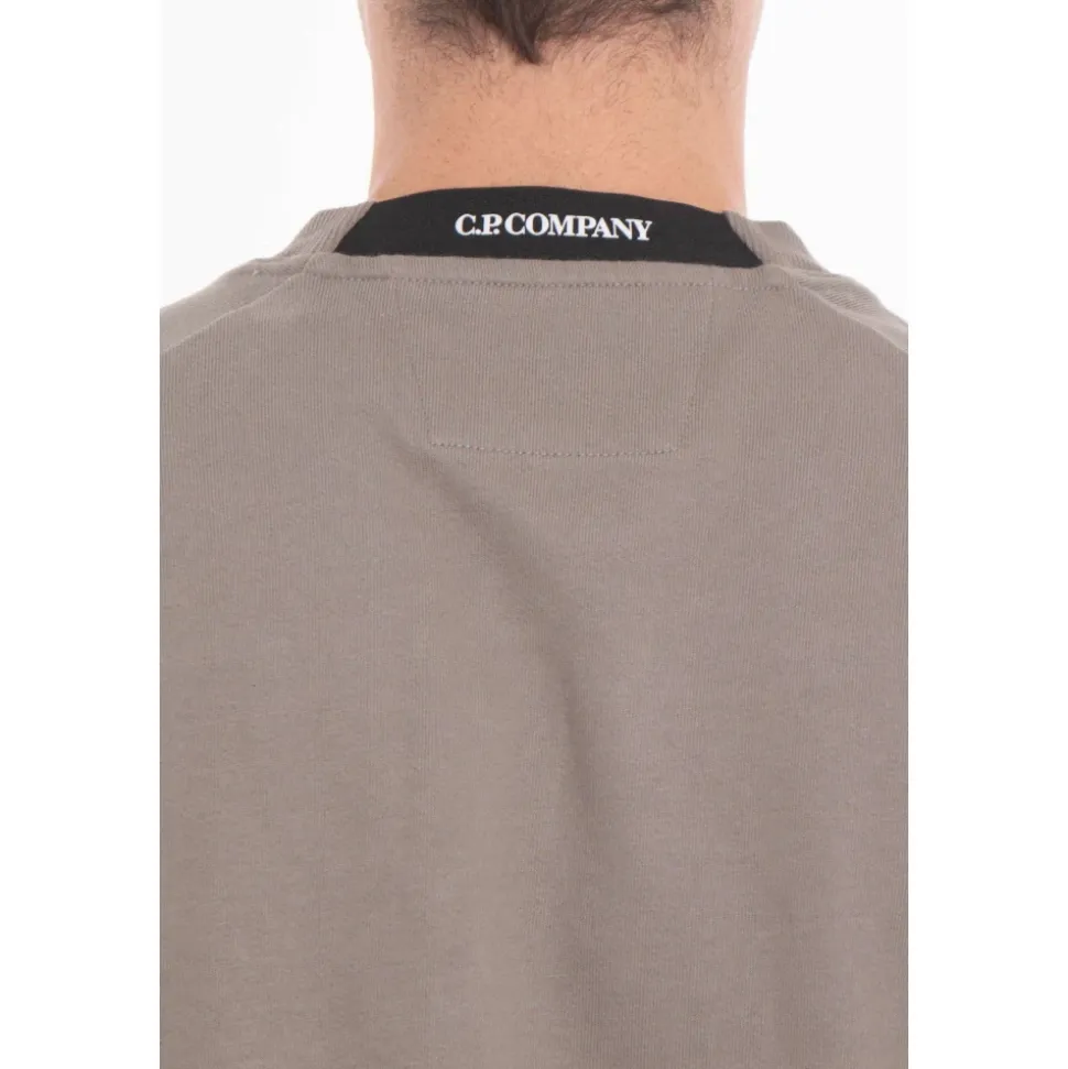 Diagonal Raised Fleece Crewneck Lens Sweatshirt