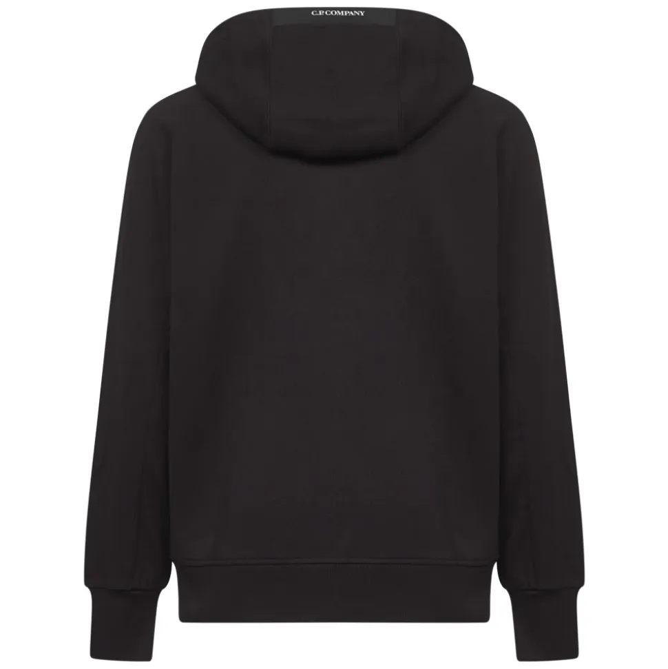Diagonal Raised Fleece Kapuzen-Sweatshirt mit durchgehendem Reißverschluss