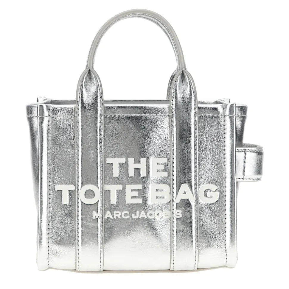 Die metallische Leder Crossbody Tote