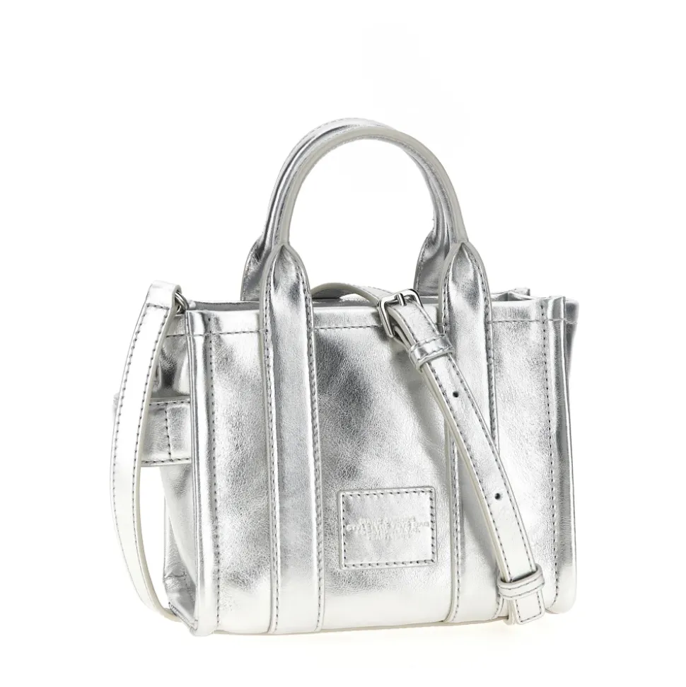 Die metallische Leder Crossbody Tote