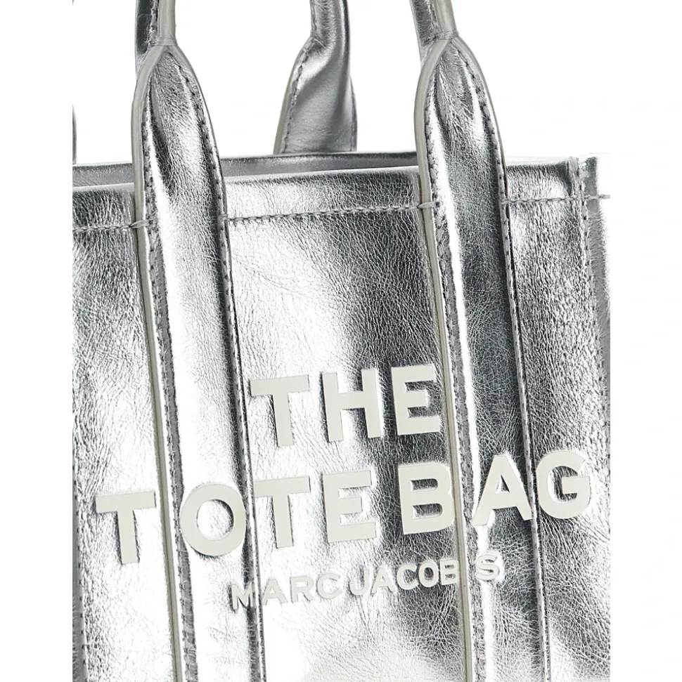 Die metallische Leder Crossbody Tote