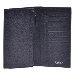 Document holder in black tumbled leather
