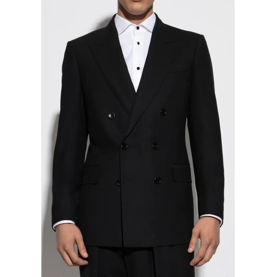 Doppelreihiger Blazer mit doppeltem Schlitz