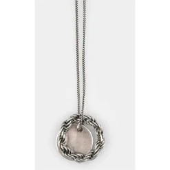 Double Circle Pendant Necklace