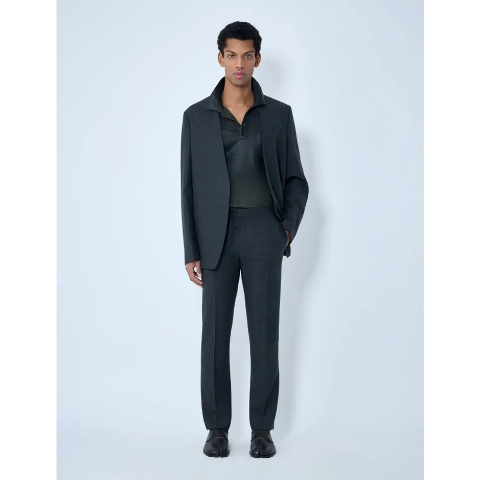 Drawstring Wool Trousers