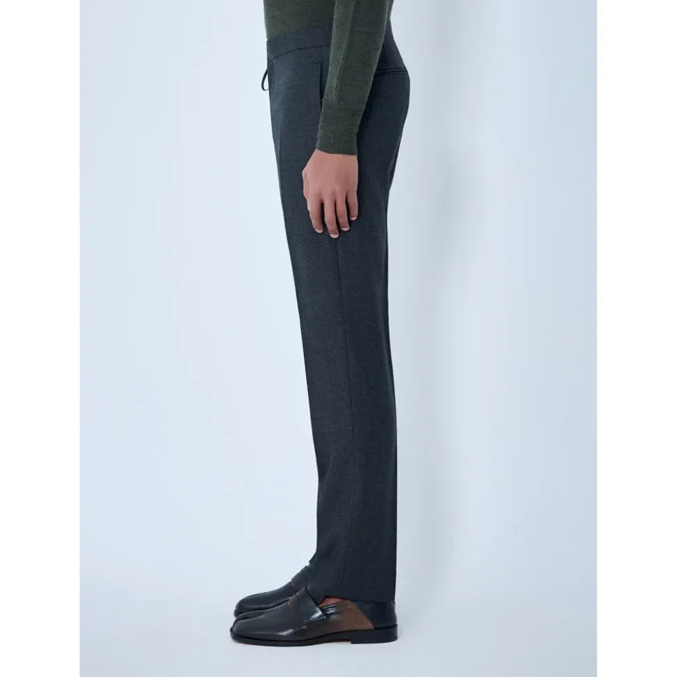 Drawstring Wool Trousers