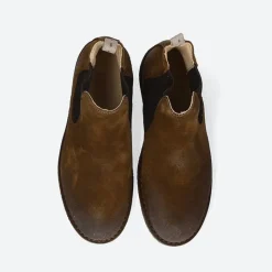 Dunkel Khaki Stiefeletten