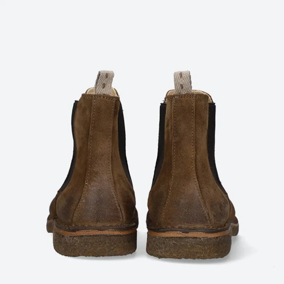 Dunkel Khaki Stiefeletten