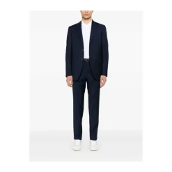 Dunkelblaue Knopfjacke