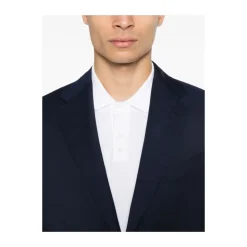 Dunkelblaue Knopfjacke