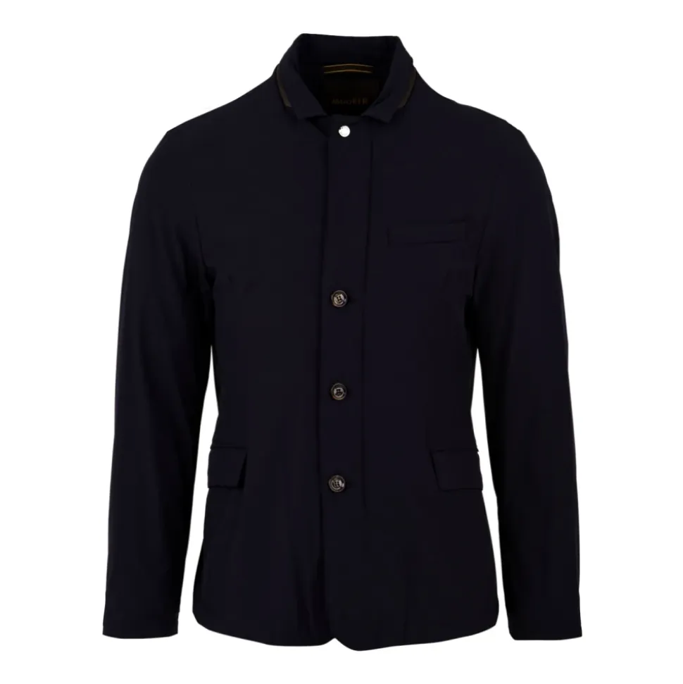 Dunkelblauer TEBALDO-KN Modell Mantel