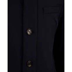 Dunkelblauer TEBALDO-KN Modell Mantel