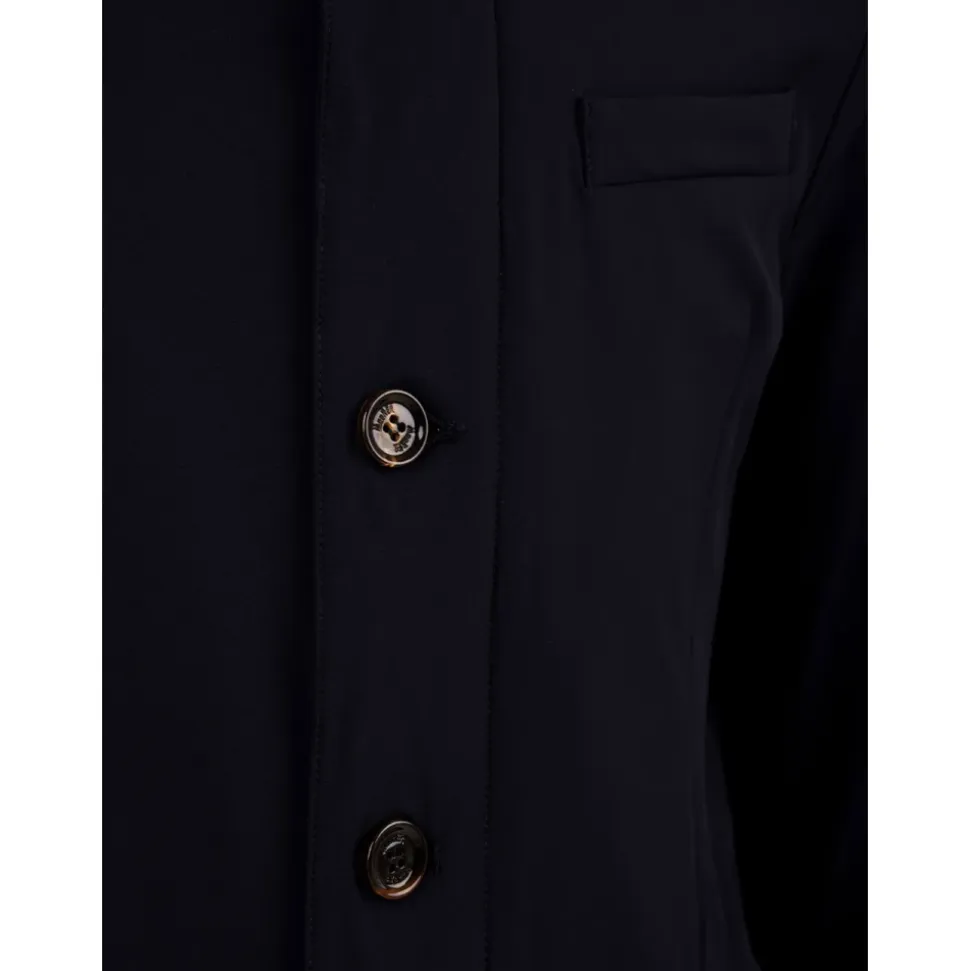 Dunkelblauer TEBALDO-KN Modell Mantel