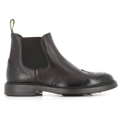 Dunkelbraune Brogue Chelsea Boots