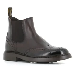 Dunkelbraune Brogue Chelsea Boots