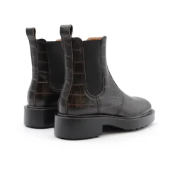 Dunkelbraune Chelsea Lederstiefel