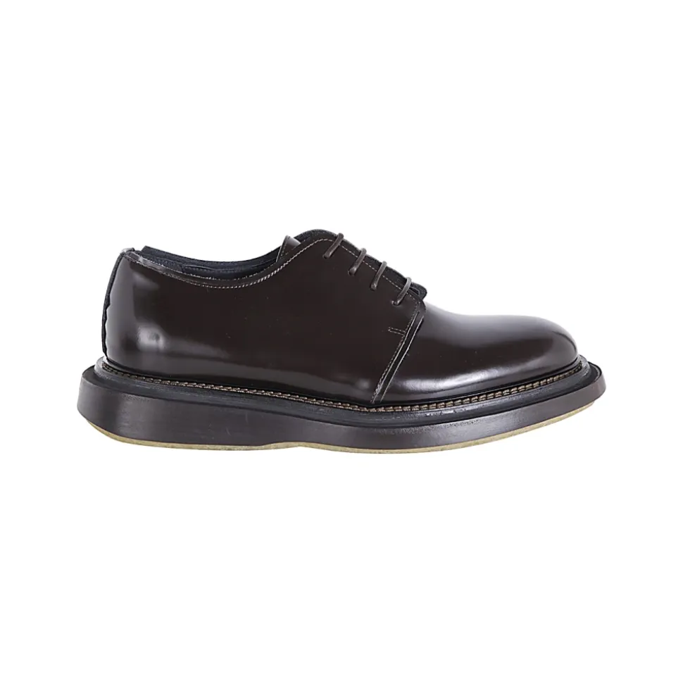Dunkelbraune Derby Adam Schuhe