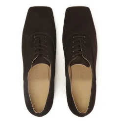 Dunkelbraune Halbschuhe mit niedrigem Schaft