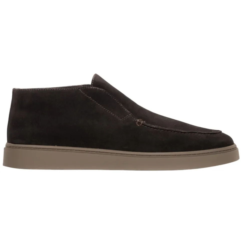 Dunkelbraune High-Top Mokassins