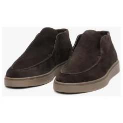 Dunkelbraune High-Top Mokassins